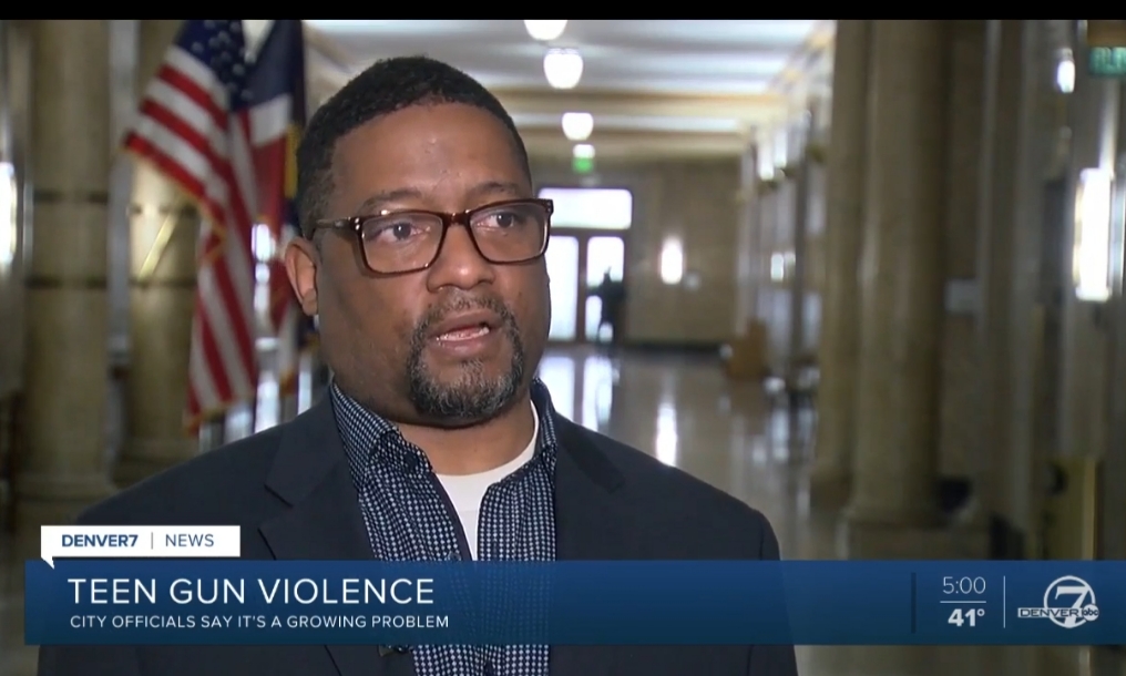 Jonathan McMillan speaking with Denver7 about teen gun violence