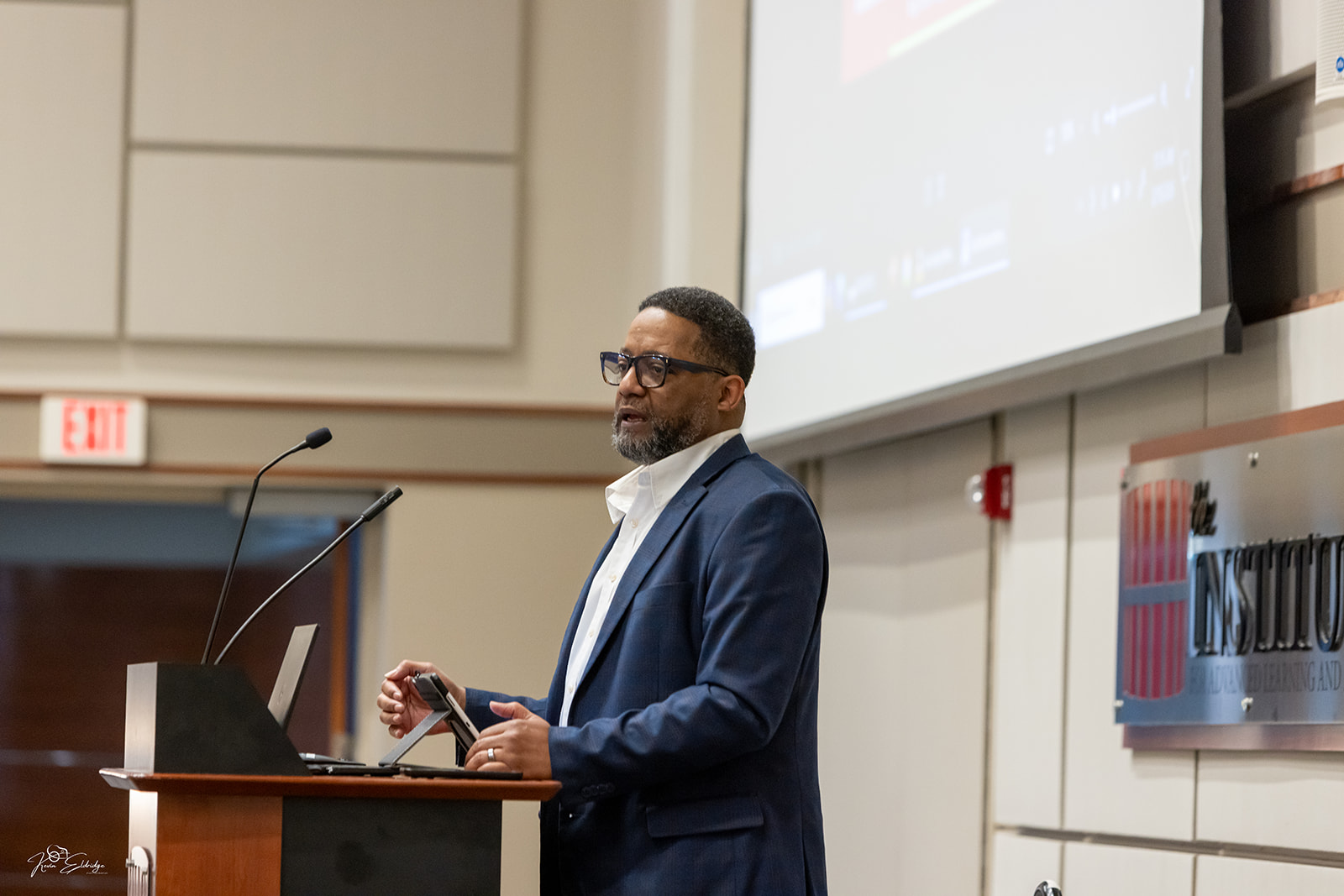 Jonathan McMillan delivering a keynote at a Virginia community violence intervention conference